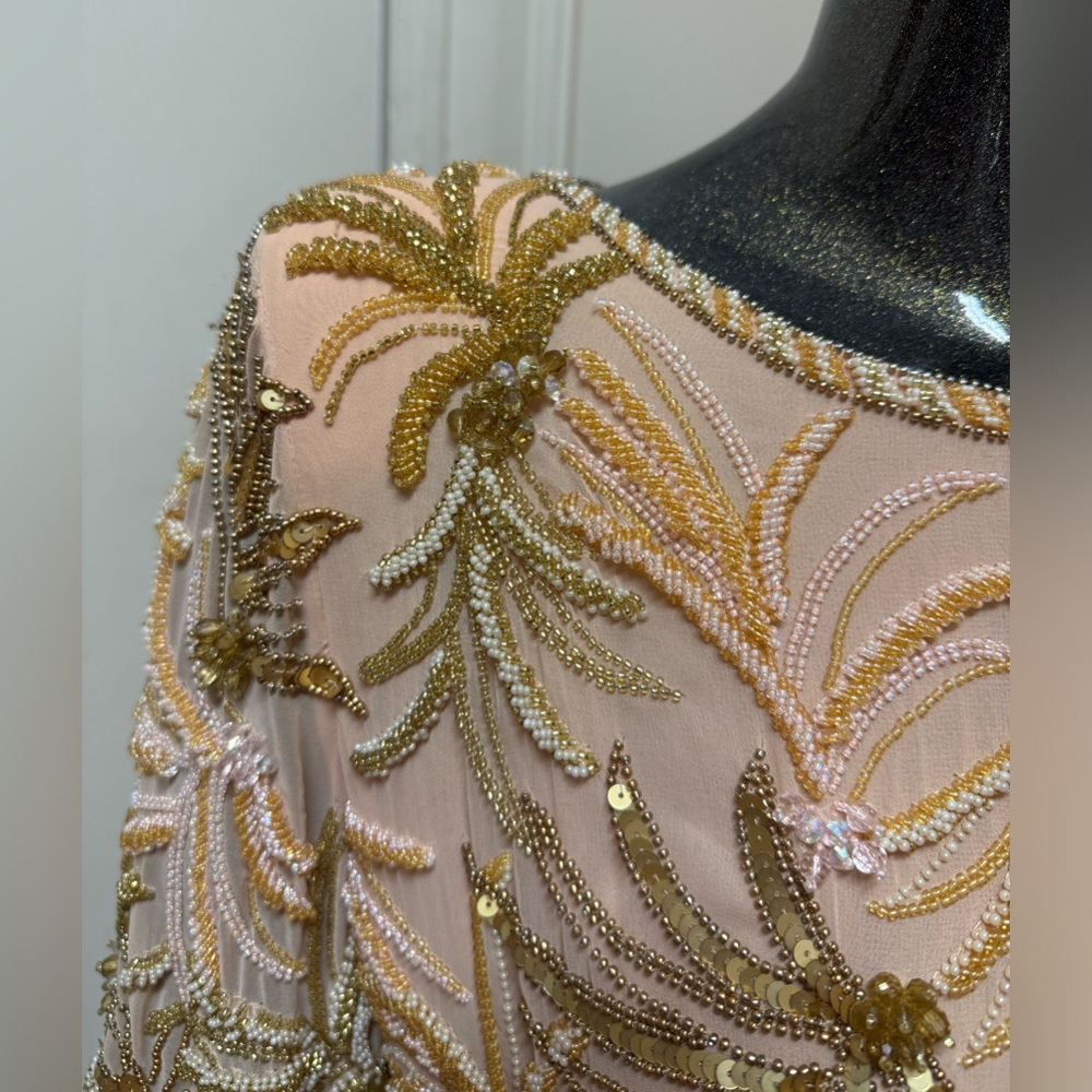 Vintage Bridgerton Victoria Royal Pink Floral Embroidered Maxi Gown Halloween - Picture 9 of 12